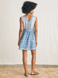 Dresses^Faherty Brand Macey Dress - Blue Clara Ikat