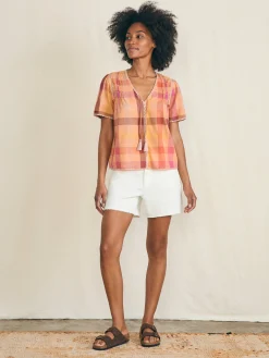 Shirts & Tops^Faherty Brand Margate Top - Sunset Desert Plaid
