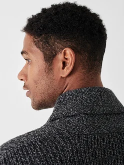 Sweaters^Faherty Brand Marled Cotton Cardigan - Deep Charcoal Marl