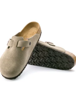 Shoes^Faherty Brand Men's Birkenstock Boston Clog Soft Footbed - Taupe