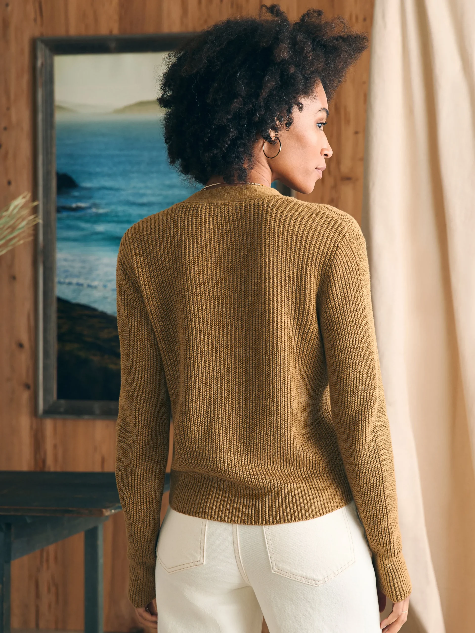 Sweaters^Faherty Brand Miramar Linen Cardigan - Antique Bronze