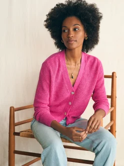 Sweaters^Faherty Brand Miramar Linen Cardigan - Cone Flower