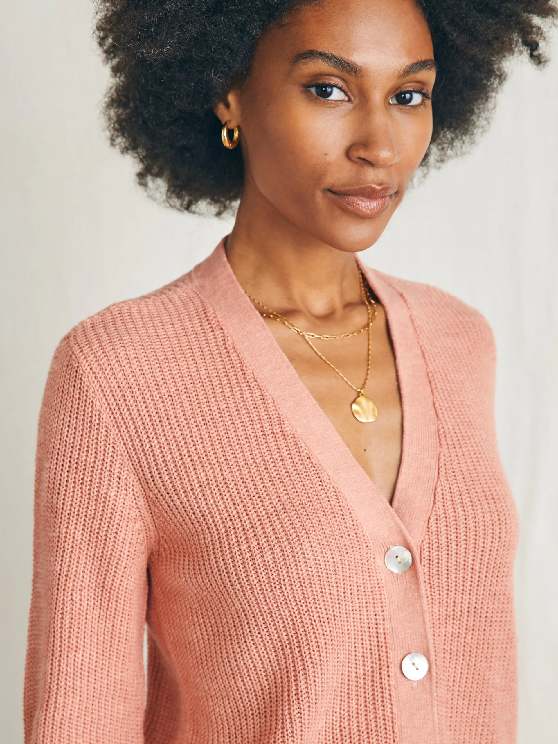Sweaters^Faherty Brand Miramar Linen Cardigan - Rosette