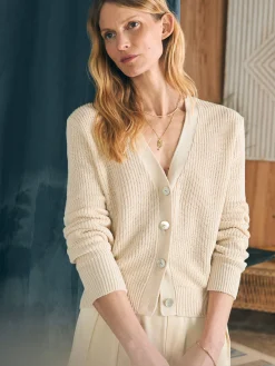 Sweaters^Faherty Brand Miramar Linen Cardigan - Summer Sand