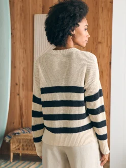Sweaters^Faherty Brand Miramar Linen Crew Sweater - Kadena Phantom Stripe