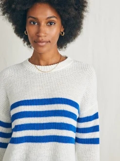 Sweaters^Faherty Brand Miramar Linen Crew Sweater - Charleston Stripe