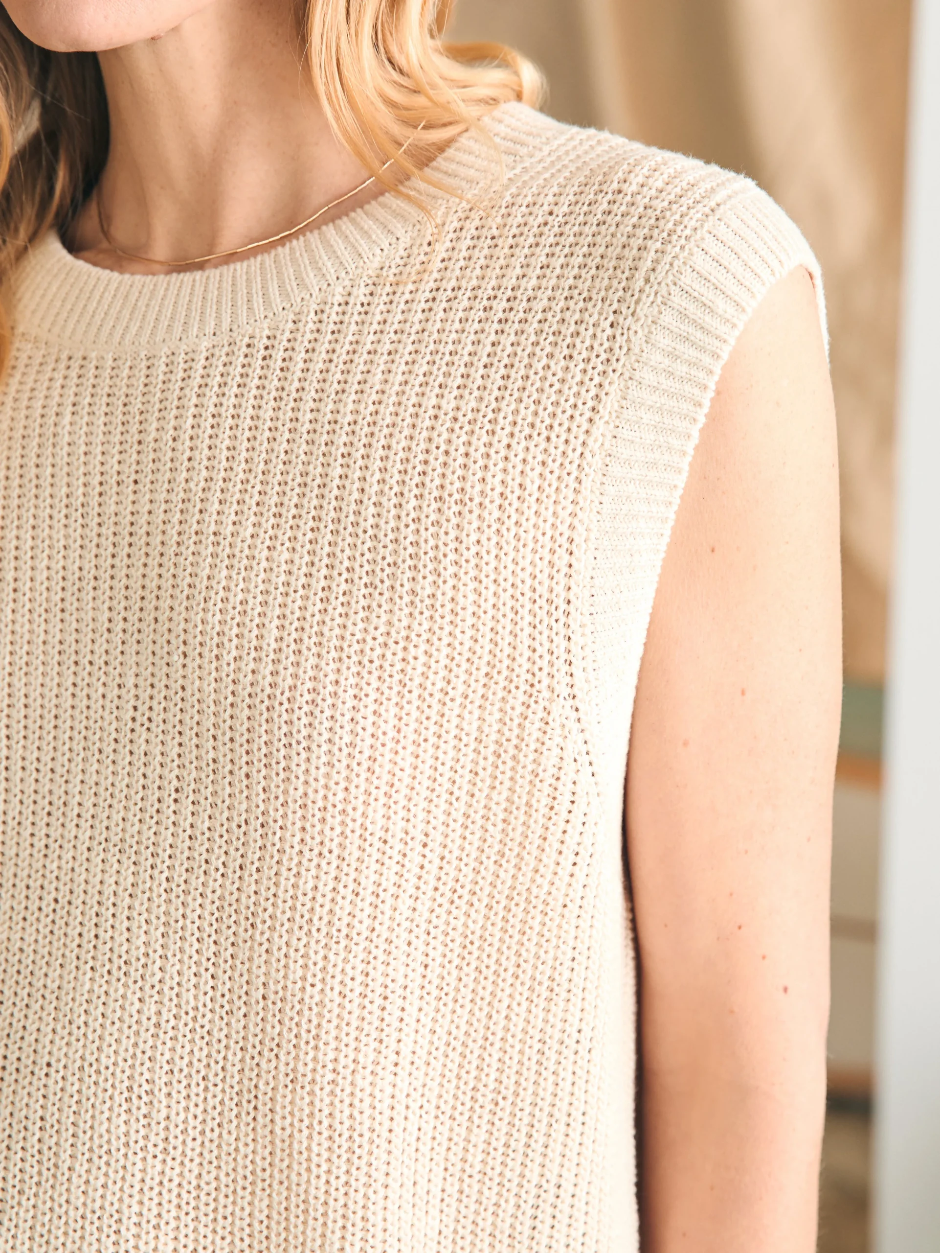 Sweaters^Faherty Brand Miramar Linen Muscle Tank - Summer Sand