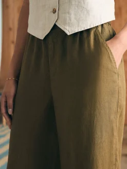 Pants^Faherty Brand Monterey Linen Pant - Military Olive