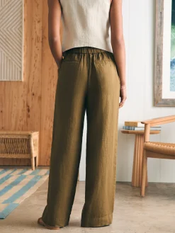 Pants^Faherty Brand Monterey Linen Pant - Military Olive