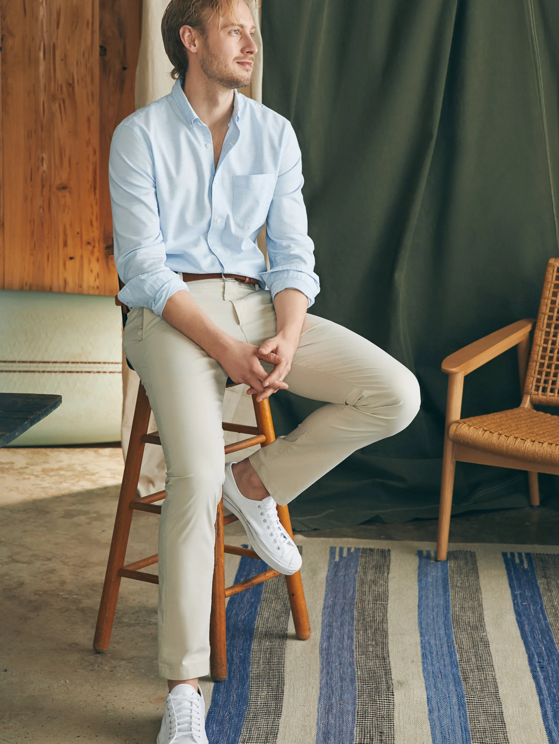 Pants^Faherty Brand Movement™ Chino Pant (32" Inseam) - Light Sand