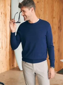Sweaters^Faherty Brand Movement™ Crewneck Sweater - Marine Navy Heather