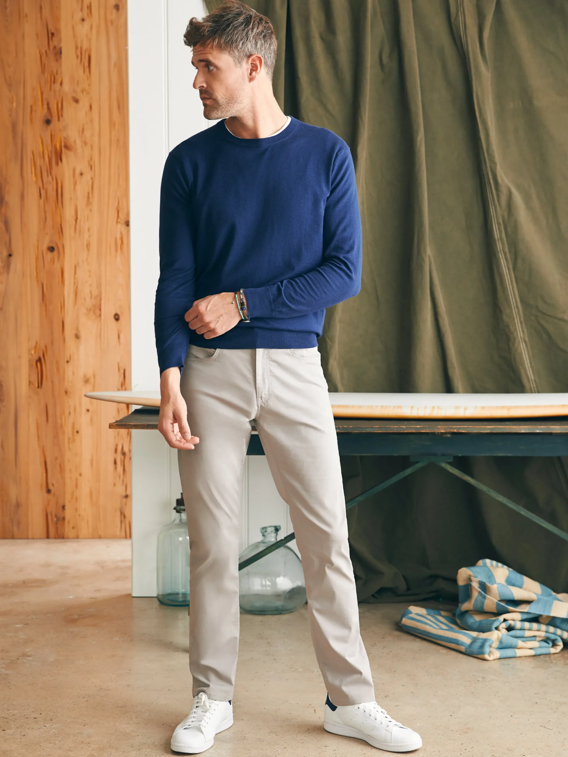 Sweaters^Faherty Brand Movement™ Crewneck Sweater - Marine Navy Heather