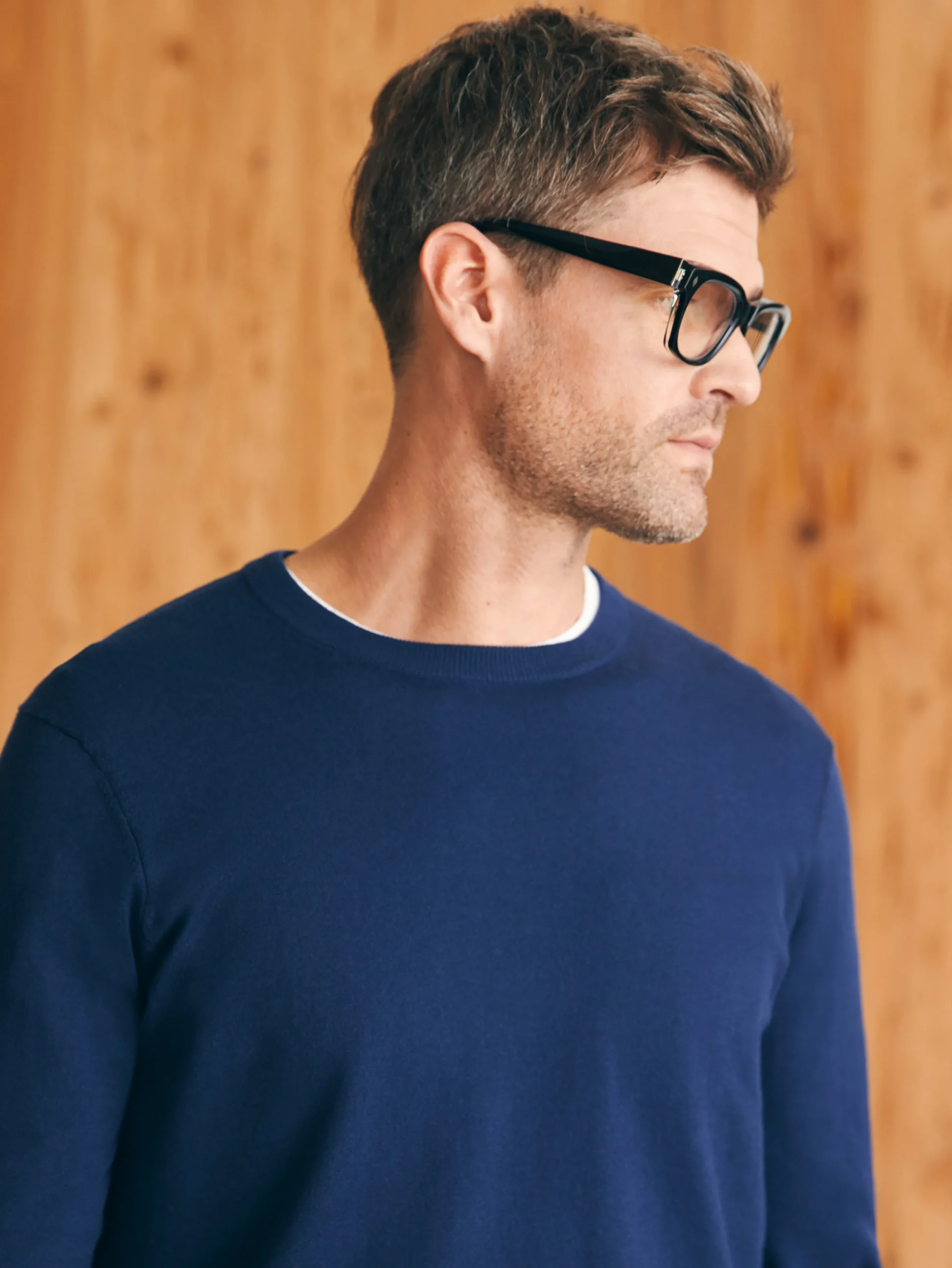 Sweaters^Faherty Brand Movement™ Crewneck Sweater - Marine Navy Heather