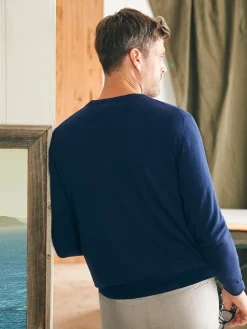 Sweaters^Faherty Brand Movement™ Crewneck Sweater - Marine Navy Heather