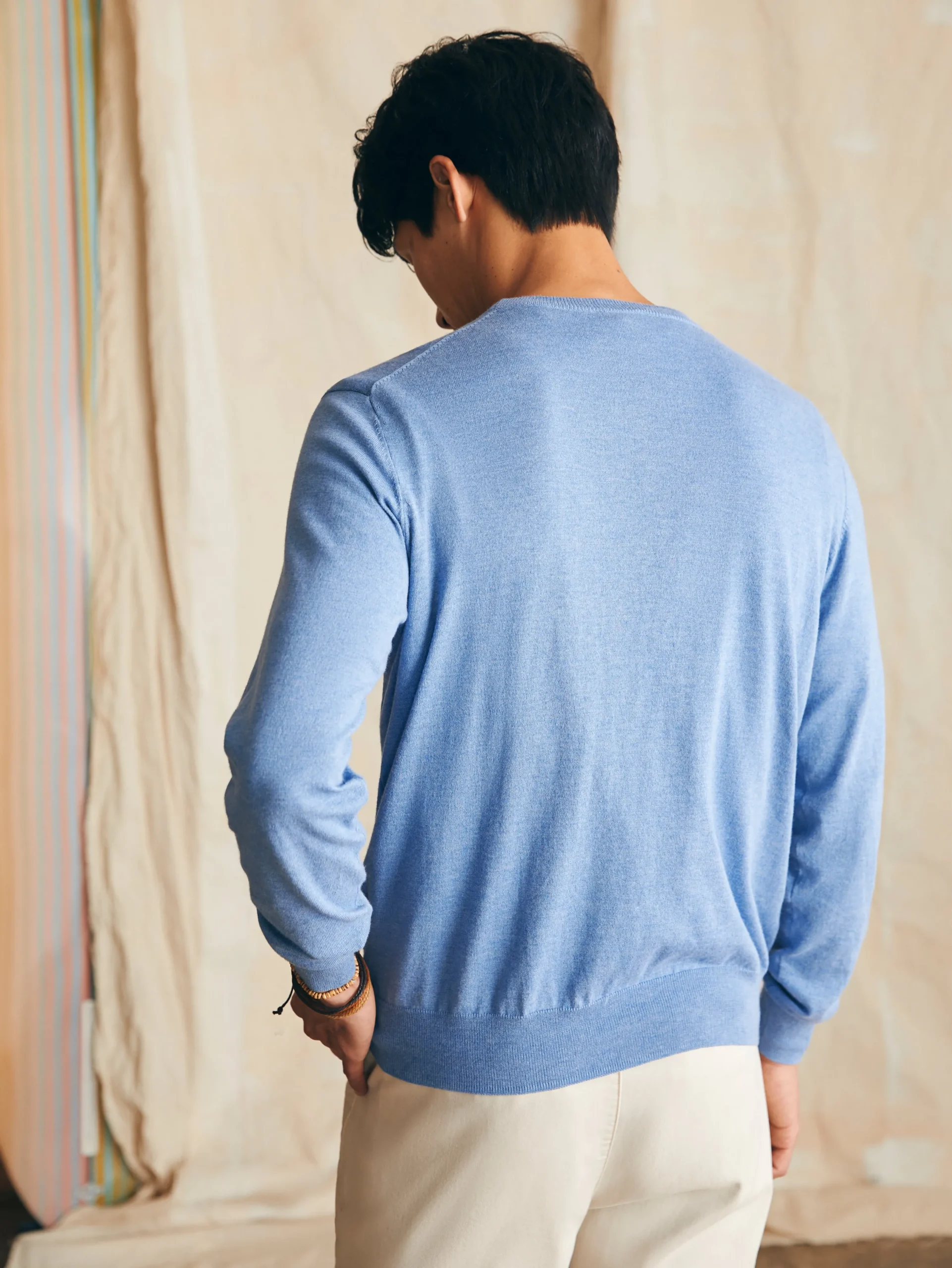 Sweaters^Faherty Brand Movement™ Crewneck Sweater - Azure Sky Heather