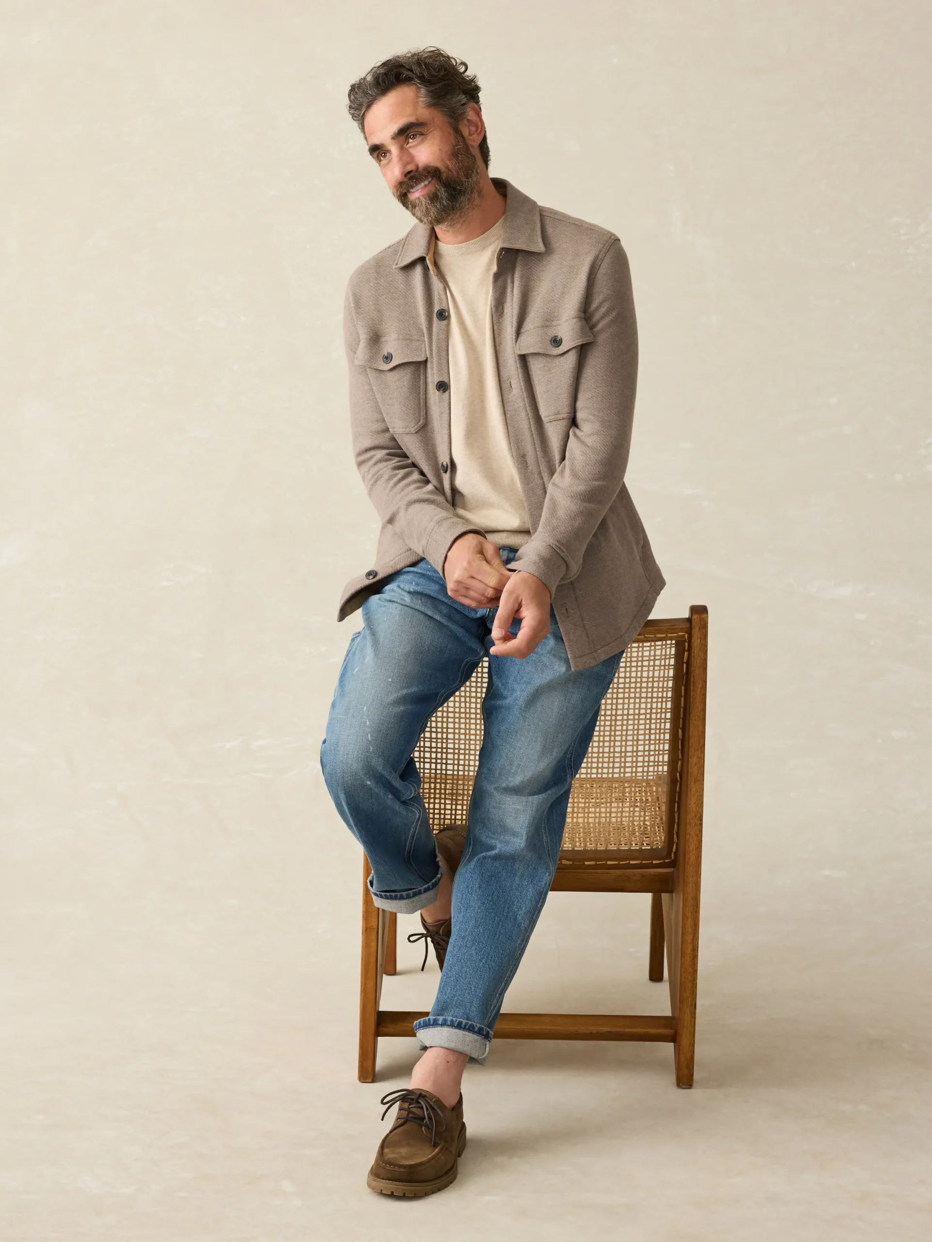 Sweaters^Faherty Brand Movement™ Crewneck Sweater - Soft Dune Heather