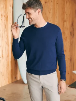 Sweaters^Faherty Brand Movement™ Crewneck Sweater (Tall) - Marine Navy Heather