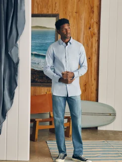 Shirts^Faherty Brand Movement™ Dress Shirt (Tall) - Atlantic Sky
