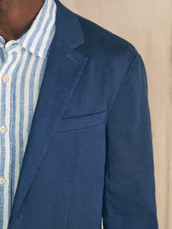 Blazers^Faherty Brand Movement™ Flex Linen Blazer - Deep Sea Navy