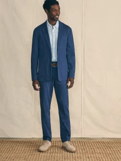 Blazers^Faherty Brand Movement™ Flex Linen Blazer - Deep Sea Navy