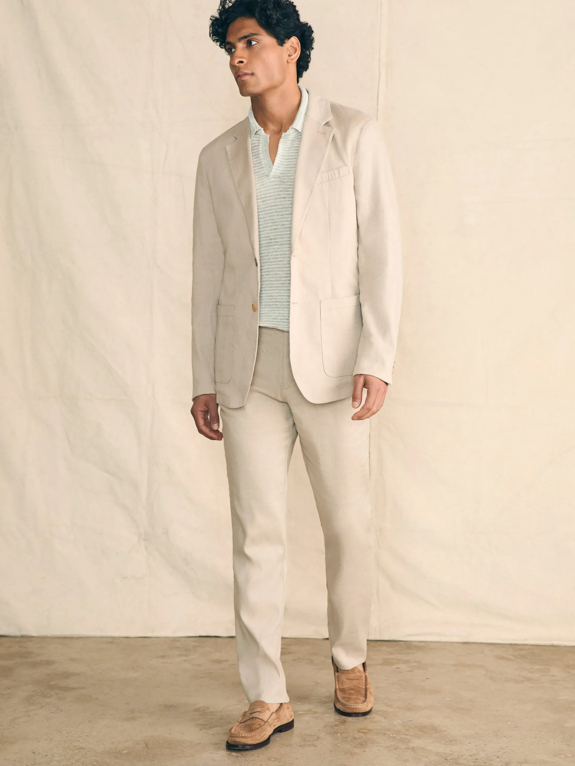 Blazers^Faherty Brand Movement™ Flex Linen Blazer - Natural