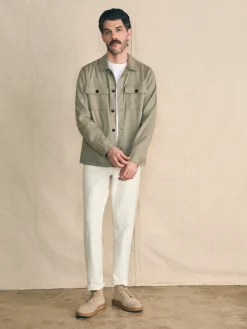 Jackets & Vests^Faherty Brand Movement™ Flex Linen Shirt Jacket - Olive Isle