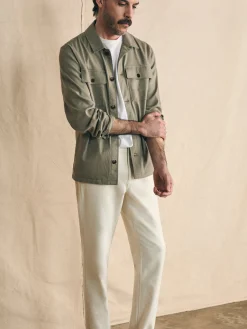 Jackets & Vests^Faherty Brand Movement™ Flex Linen Shirt Jacket - Olive Isle