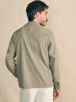 Jackets & Vests^Faherty Brand Movement™ Flex Linen Shirt Jacket - Olive Isle