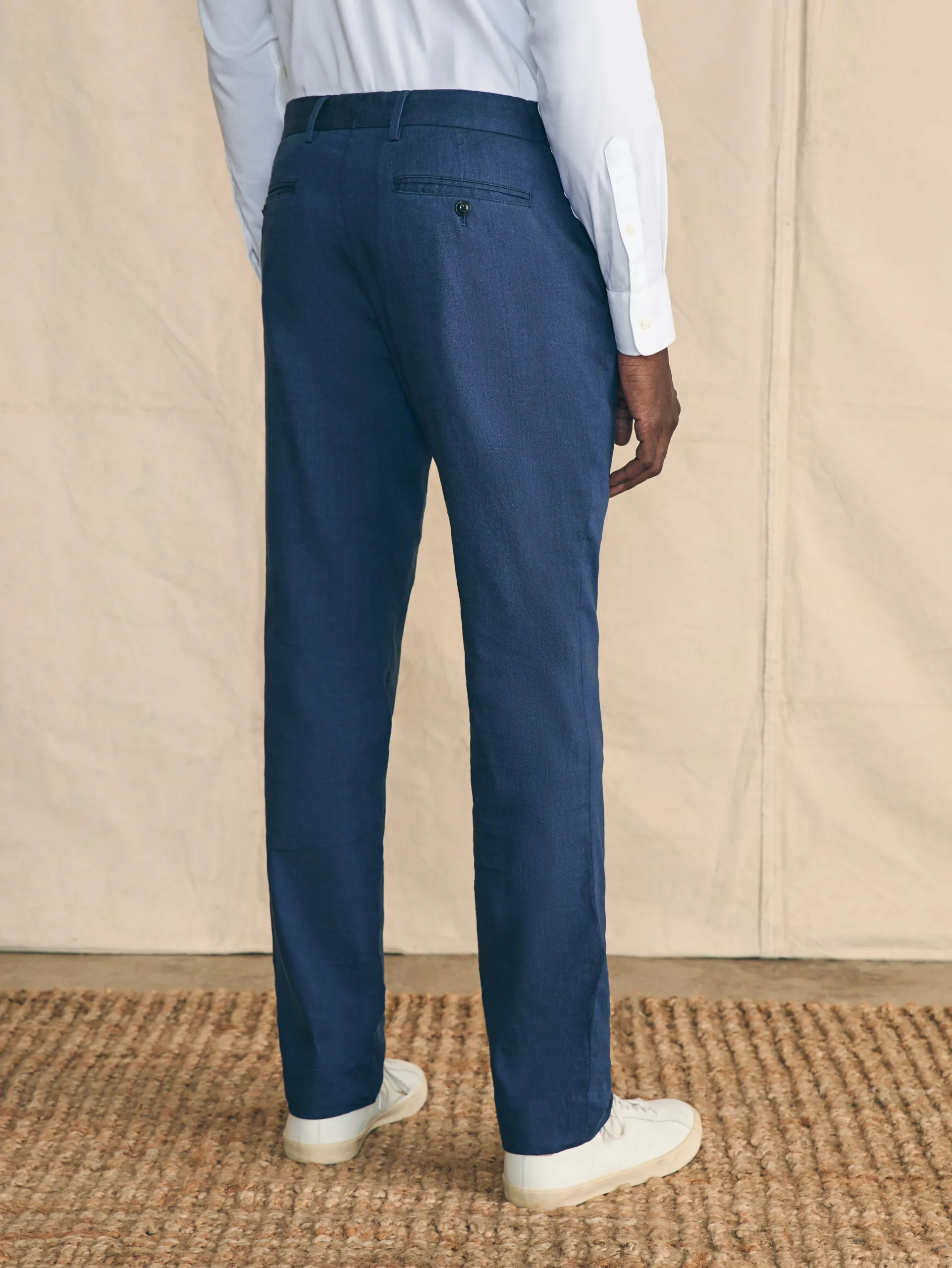 Pants^Faherty Brand Movement™ Flex Linen Trouser - Deep Sea Navy
