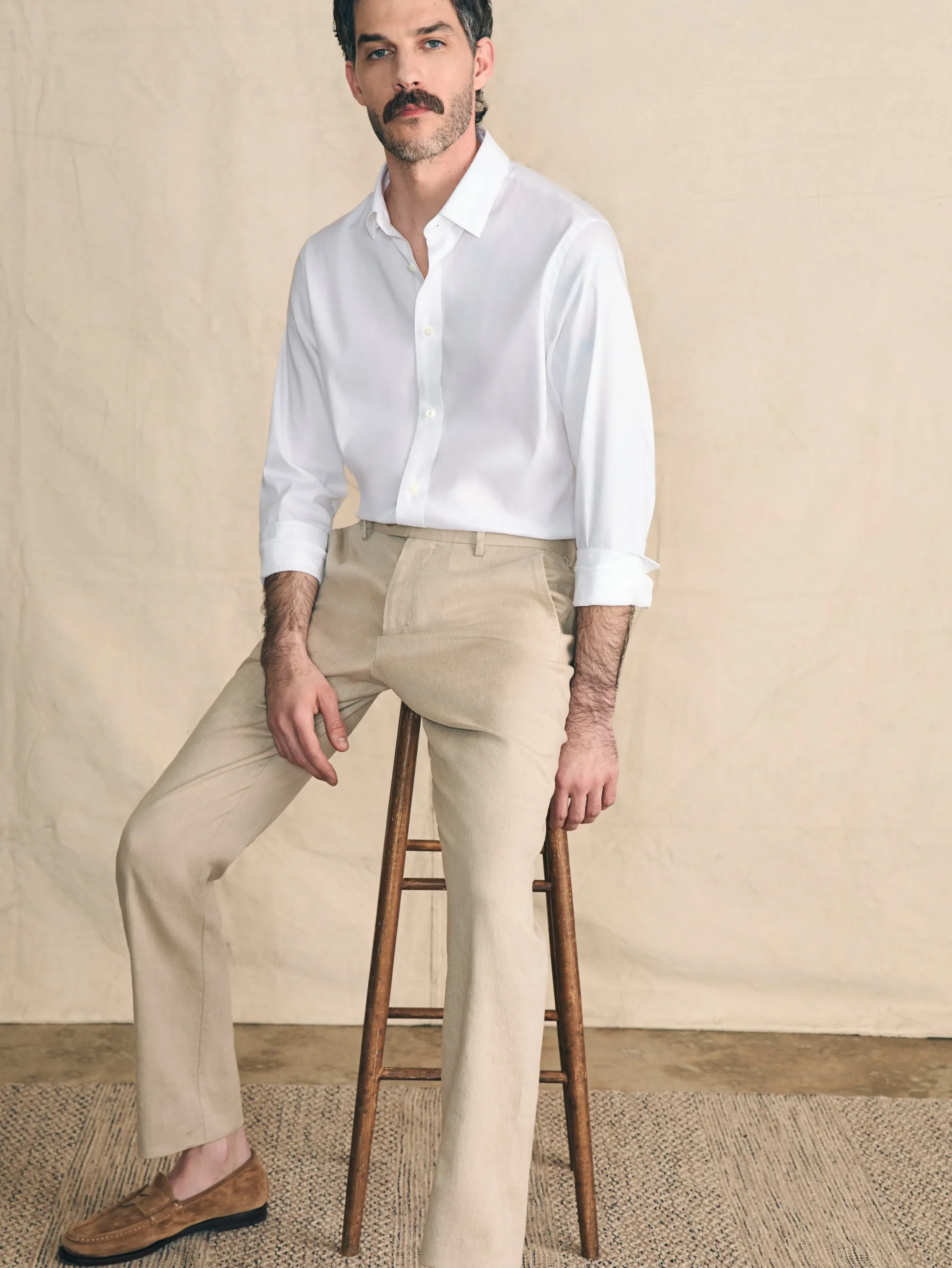 Pants^Faherty Brand Movement™ Flex Linen Trouser - Natural