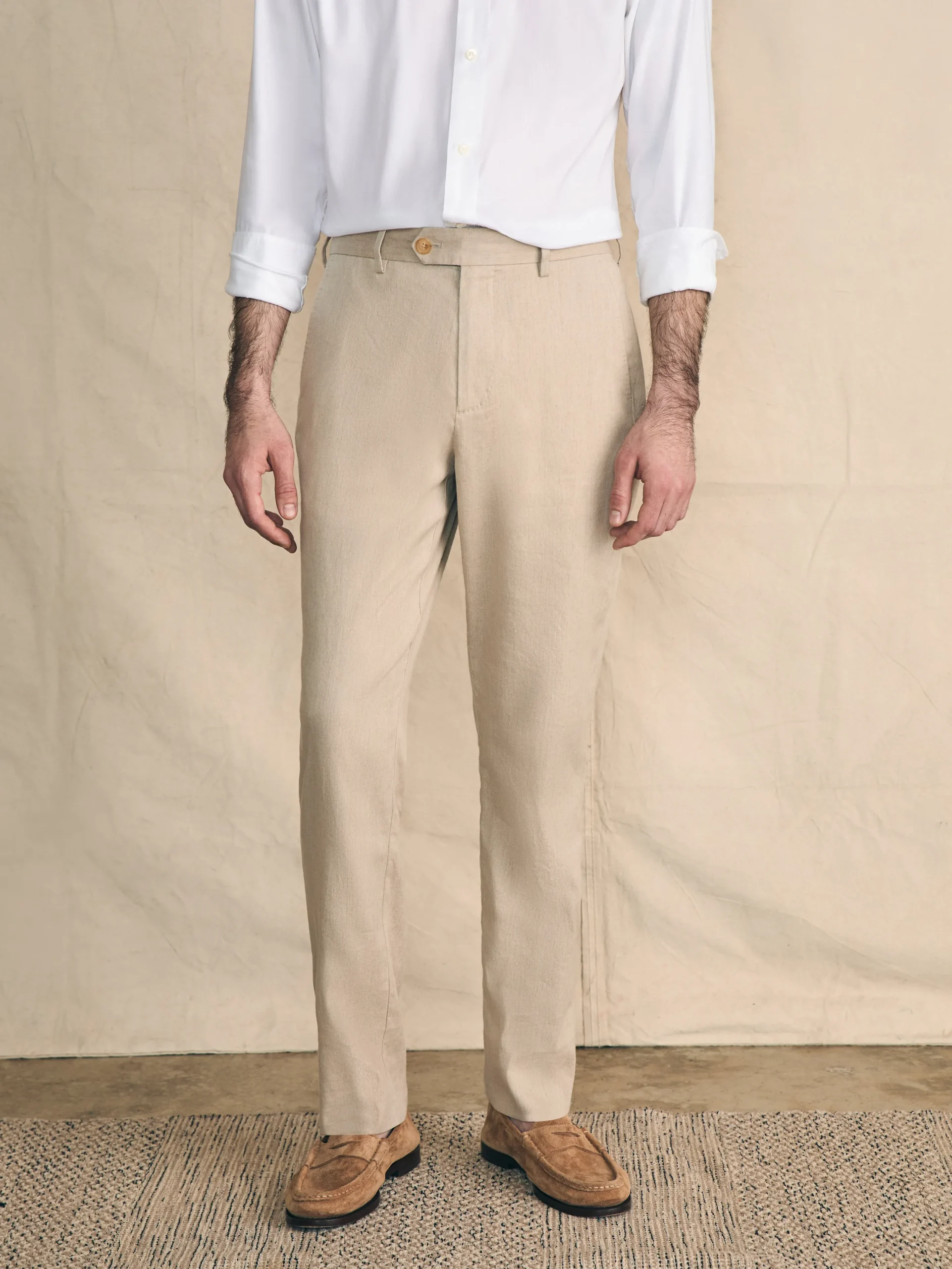 Pants^Faherty Brand Movement™ Flex Linen Trouser - Natural