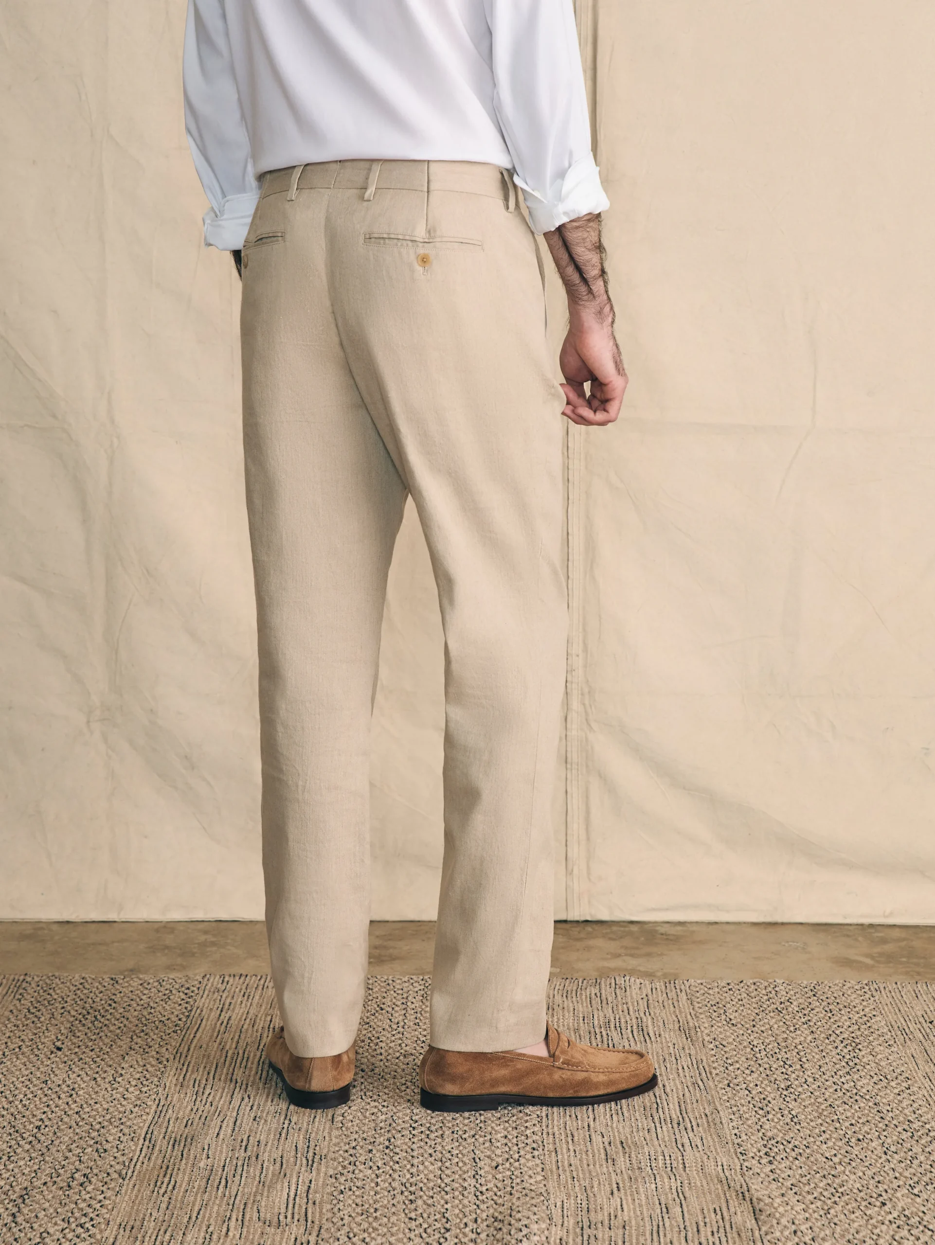 Pants^Faherty Brand Movement™ Flex Linen Trouser - Natural