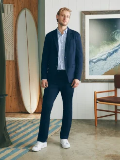 Blazers^Faherty Brand Movement™ Knit Blazer - Lupine Navy