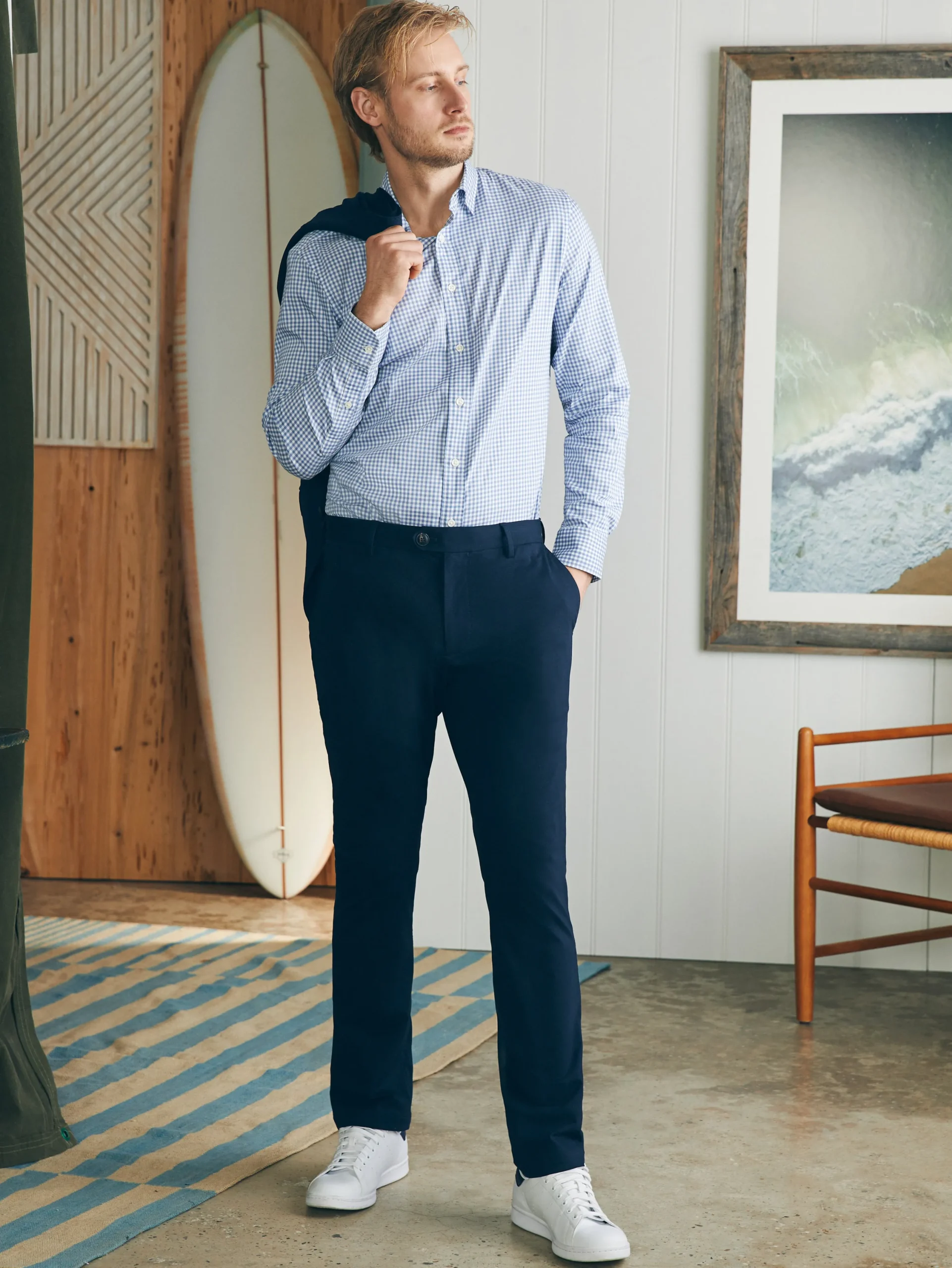 Pants^Faherty Brand Movement™ Knit Pant (32" Inseam) - Lupine Navy
