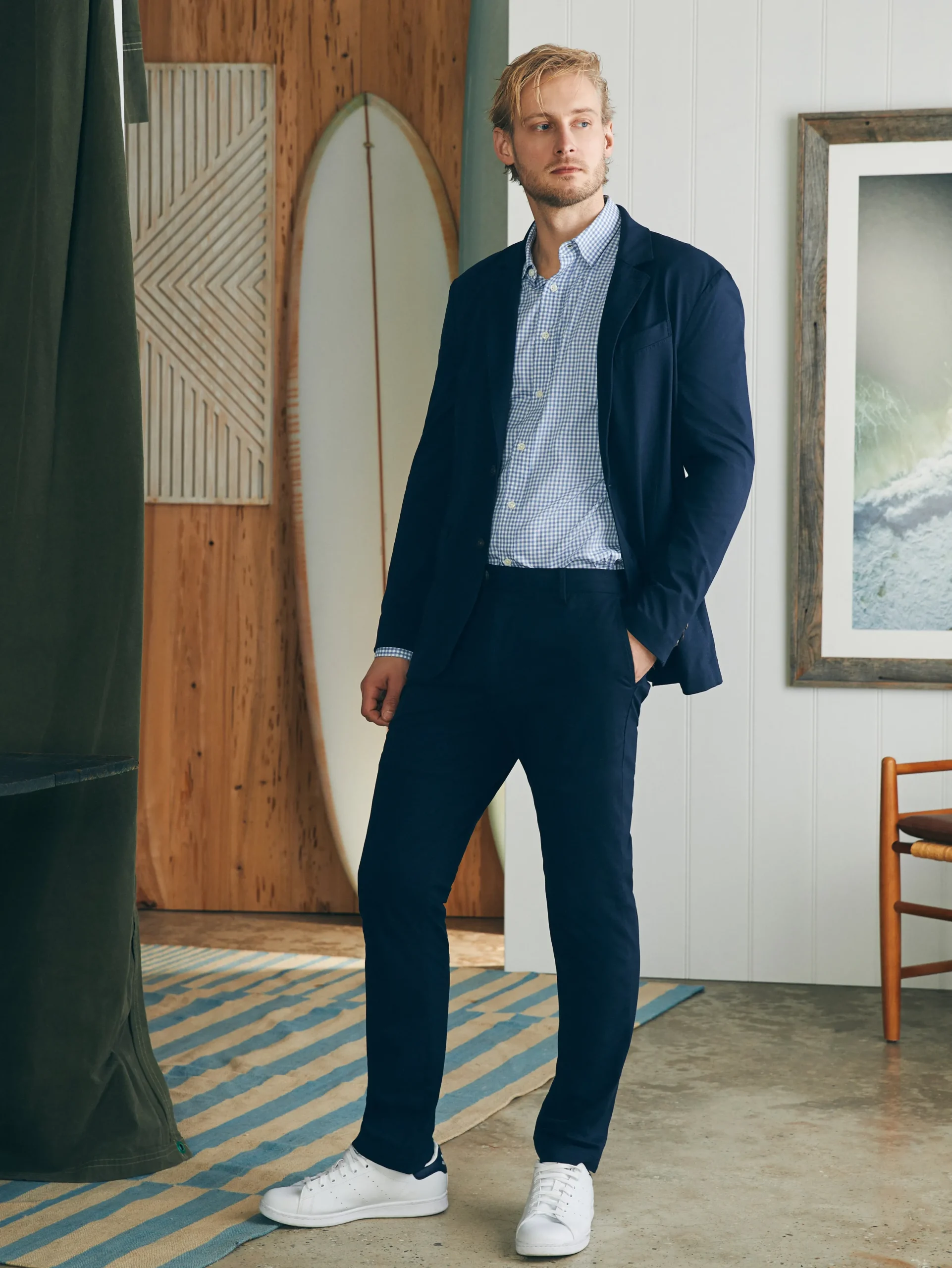 Pants^Faherty Brand Movement™ Knit Pant (32" Inseam) - Lupine Navy