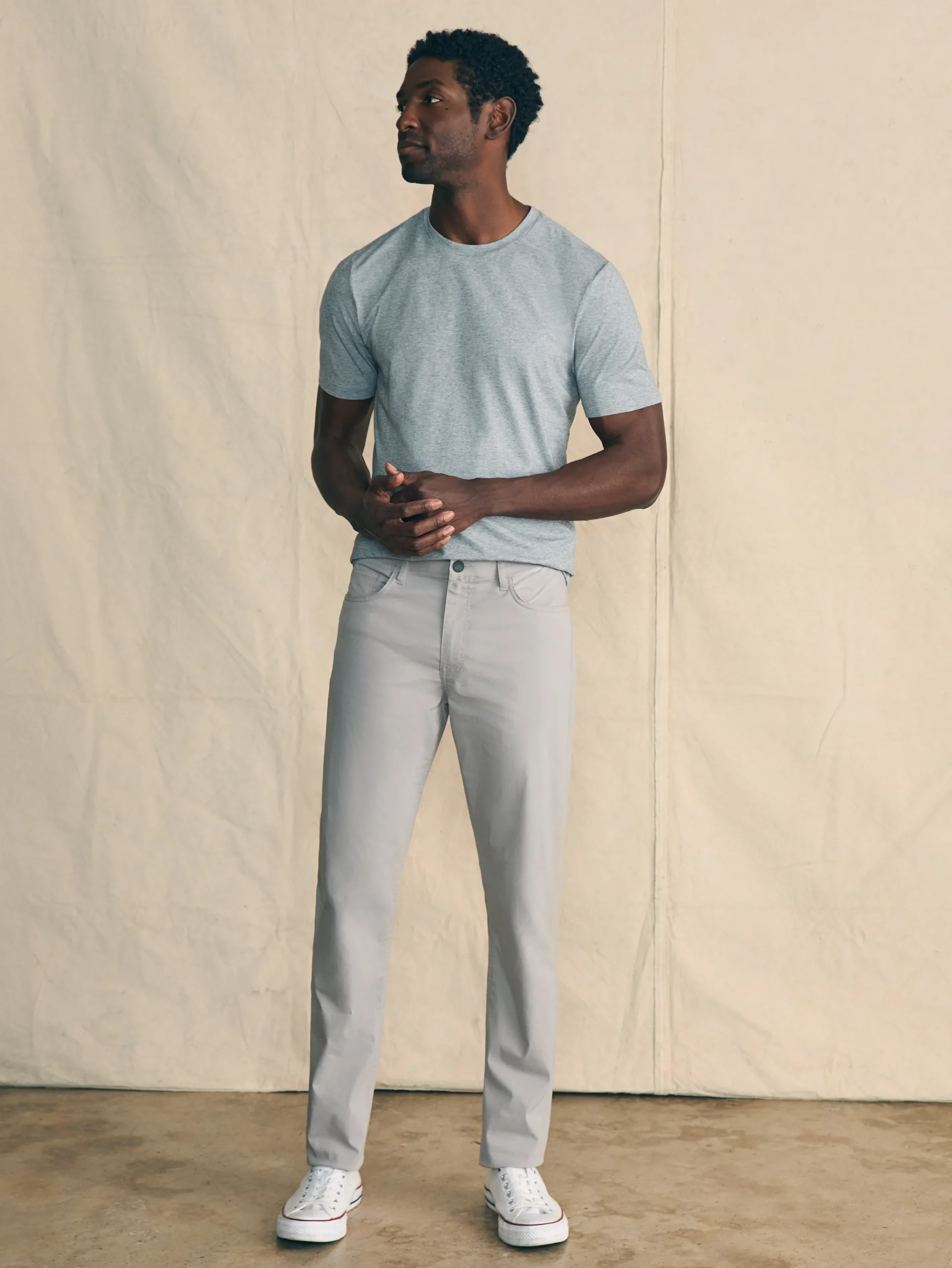 Pants^Faherty Brand Movement™ 5-Pocket Pant Athletic Fit - Fossil