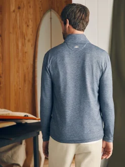 Hoodies & Sweatshirts^Faherty Brand Movement™ Quarter Zip - Deep Navy Feeder