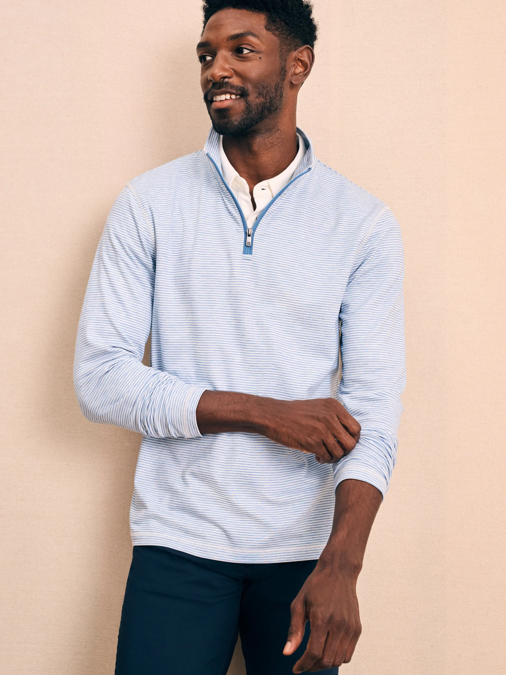 Hoodies & Sweatshirts^Faherty Brand Movement™ Quarter Zip - Madaket Stripe