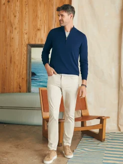 Sweaters^Faherty Brand Movement™ Quarter Zip Sweater - Marine Navy Heather