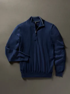 Sweaters^Faherty Brand Movement™ Quarter Zip Sweater - Marine Navy Heather