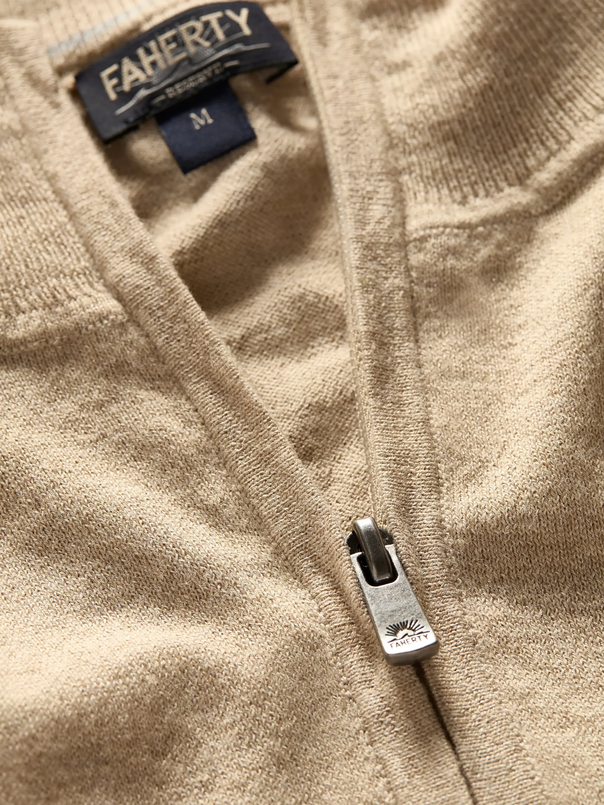 Sweaters^Faherty Brand Movement™ Quarter Zip Sweater (Tall) - Soft Dune Heather