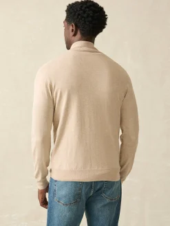 Sweaters^Faherty Brand Movement™ Quarter Zip Sweater (Tall) - Soft Dune Heather