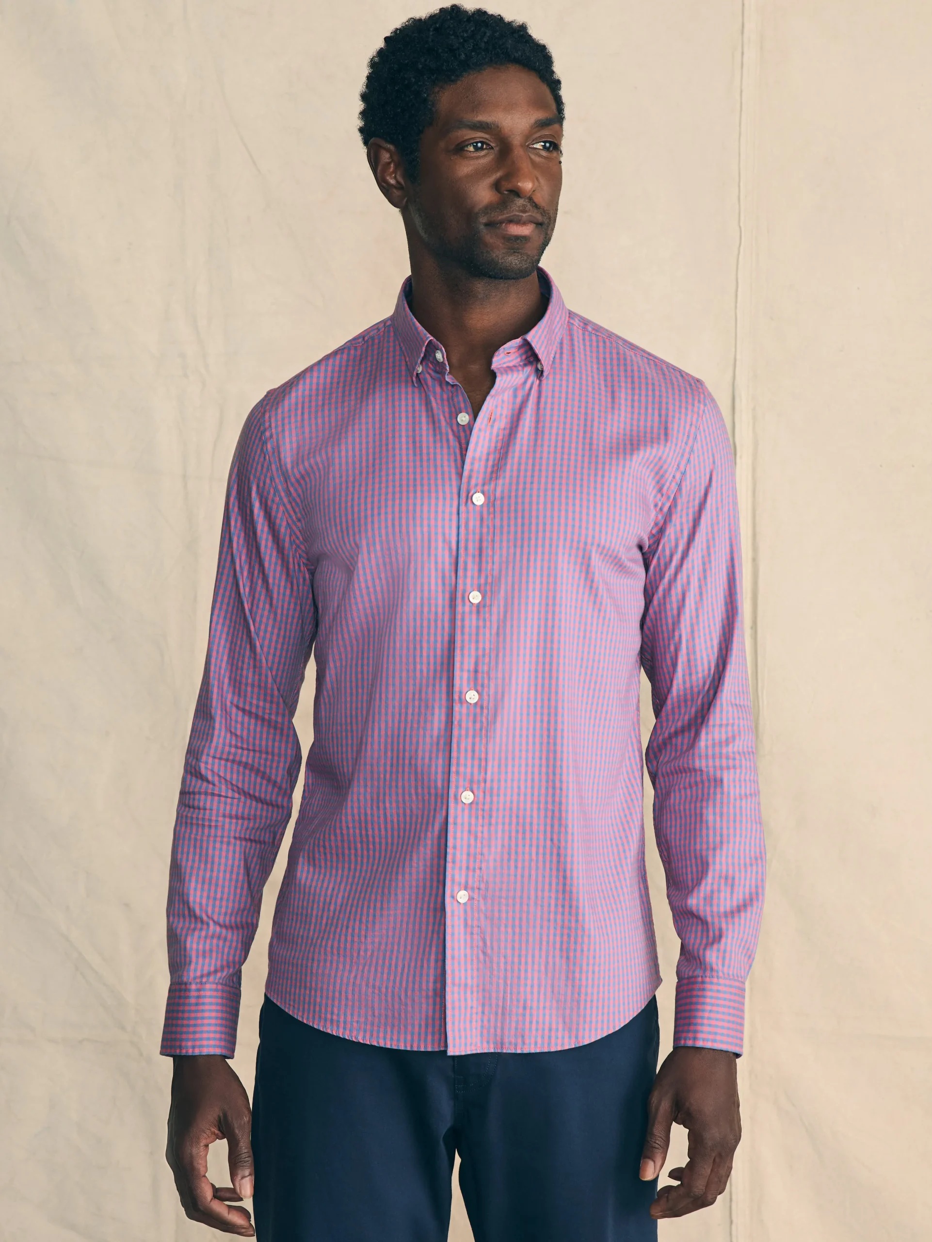 Shirts^Faherty Brand Movement™ Shirt - Blue Rose Gingham