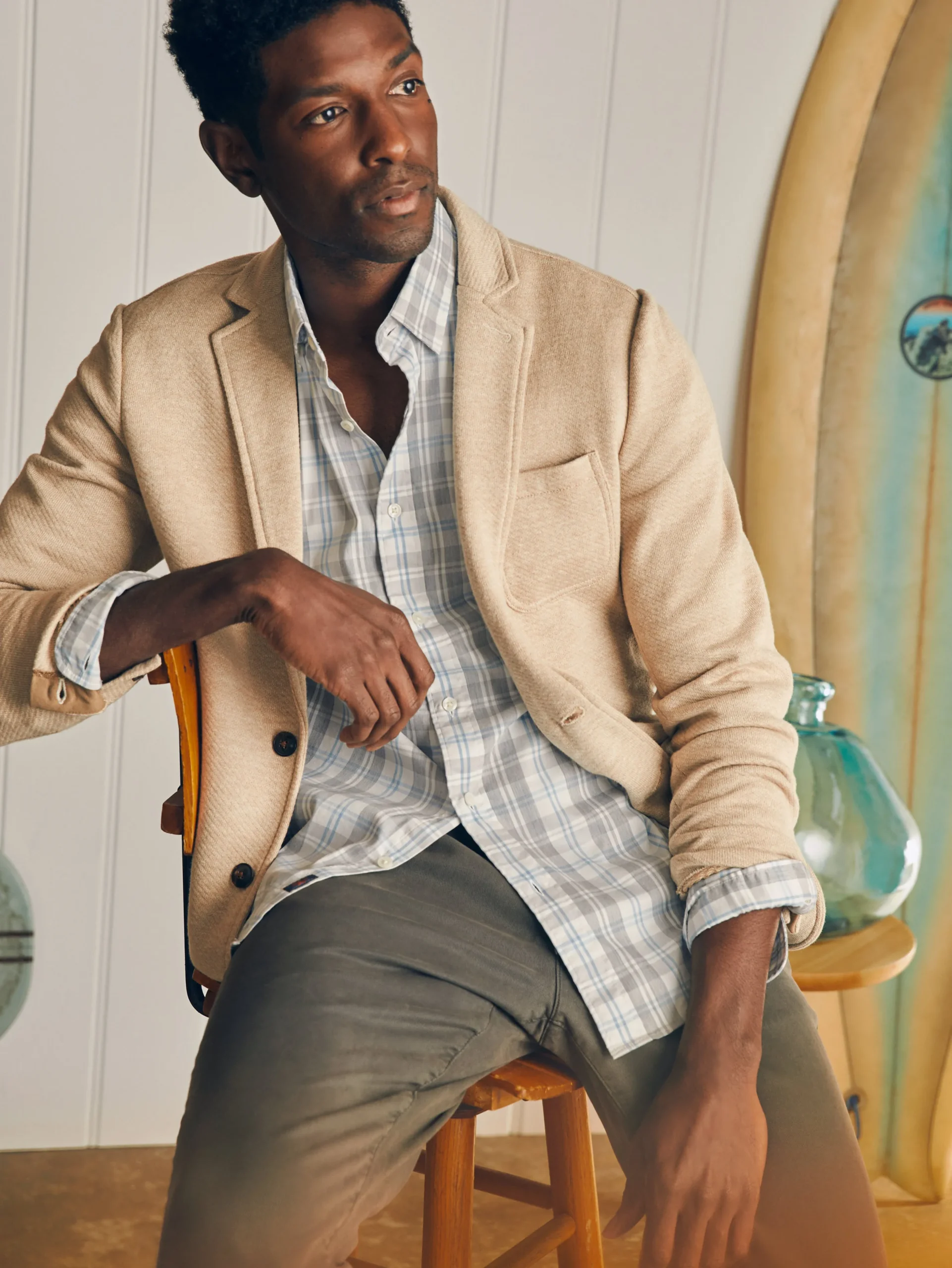 Shirts^Faherty Brand Movement™ Shirt - Grey Cream Plaid