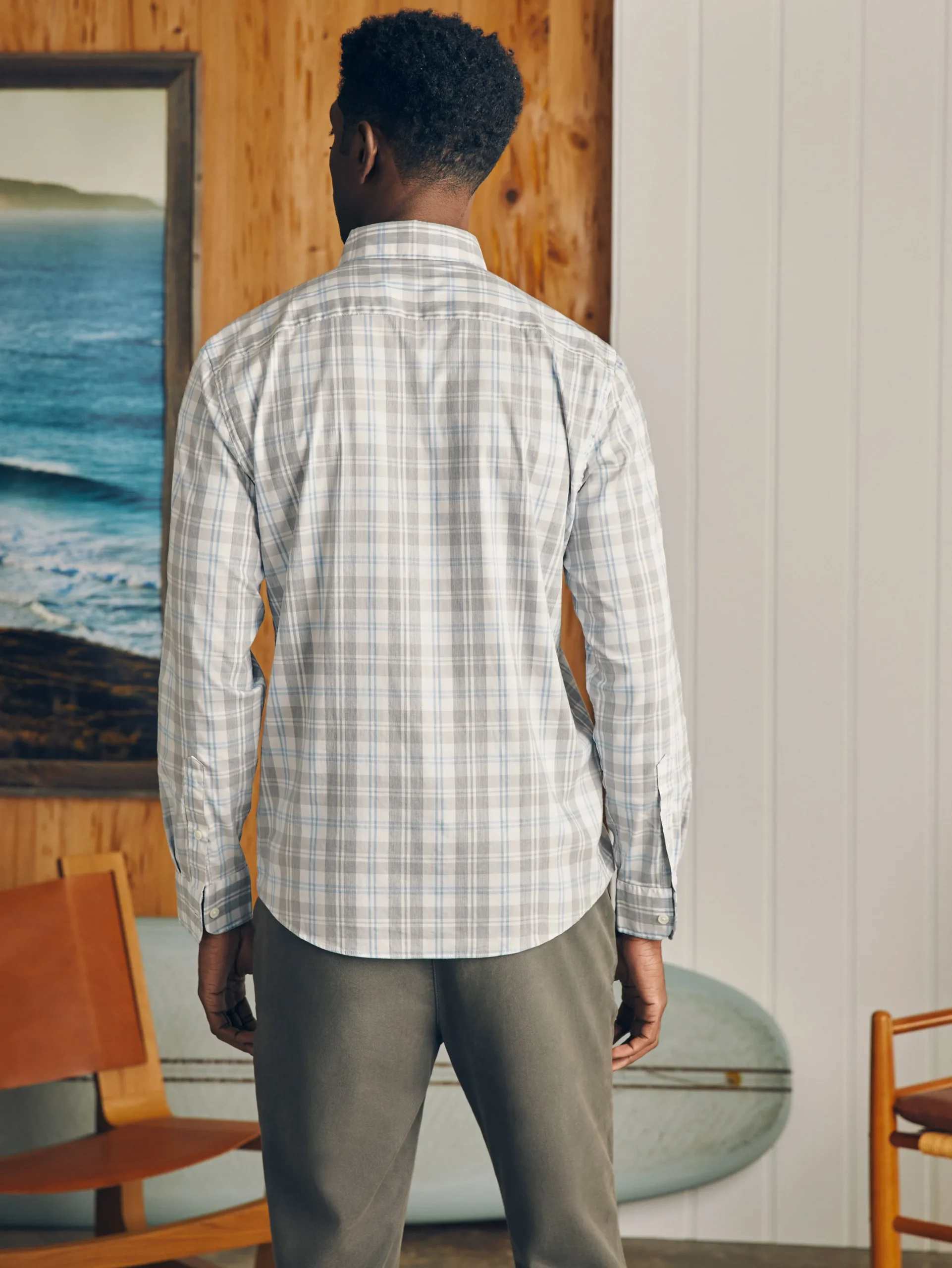 Shirts^Faherty Brand Movement™ Shirt - Grey Cream Plaid