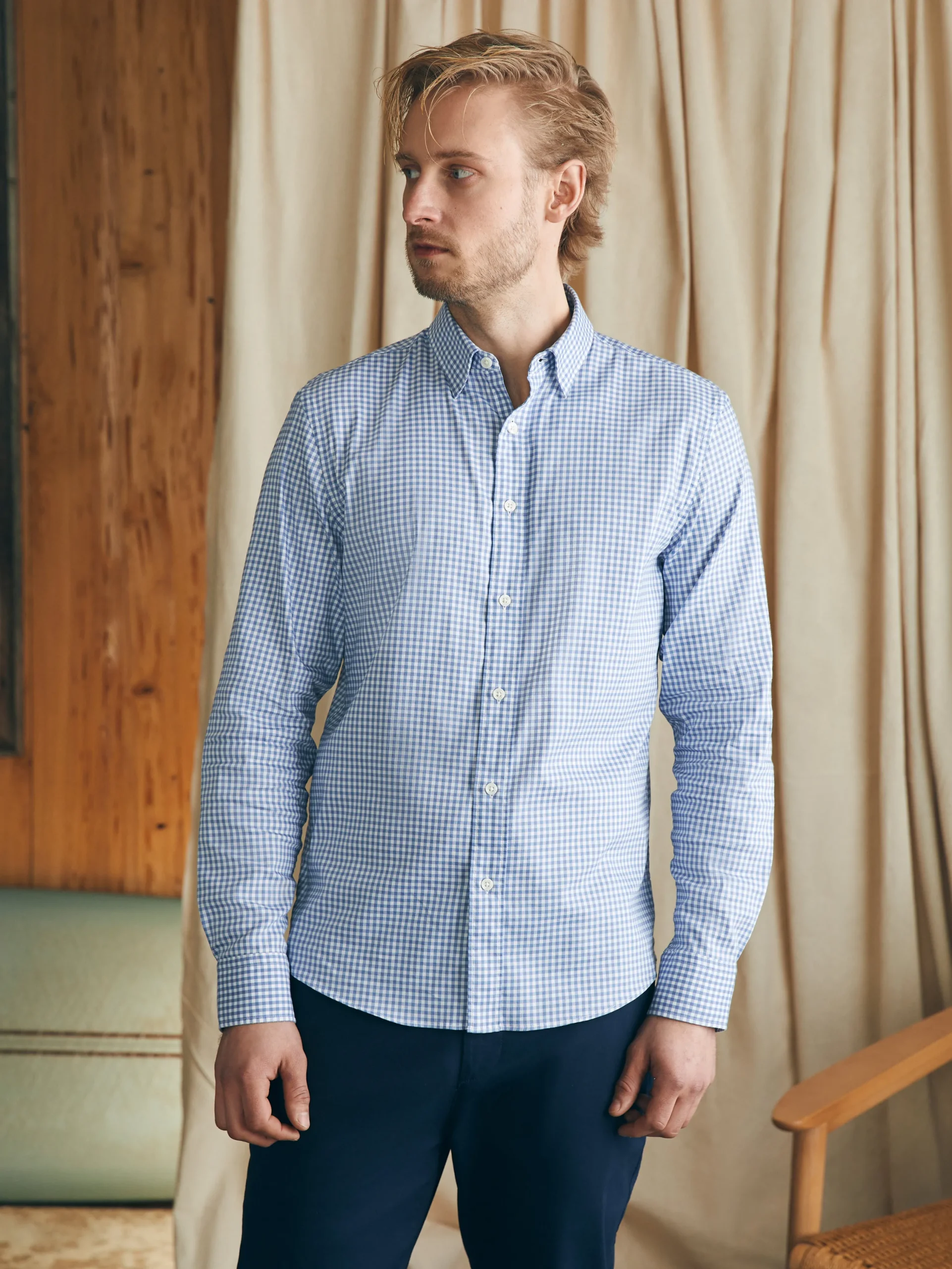 Shirts^Faherty Brand Movement™ Shirt - Light Blue Gingham