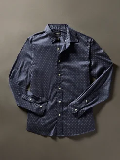 Shirts^Faherty Brand Movement™ Shirt - Navy Dusk Diamond Print
