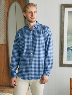 Shirts^Faherty Brand Movement™ Shirt Classic Fit - Navy Skies Check