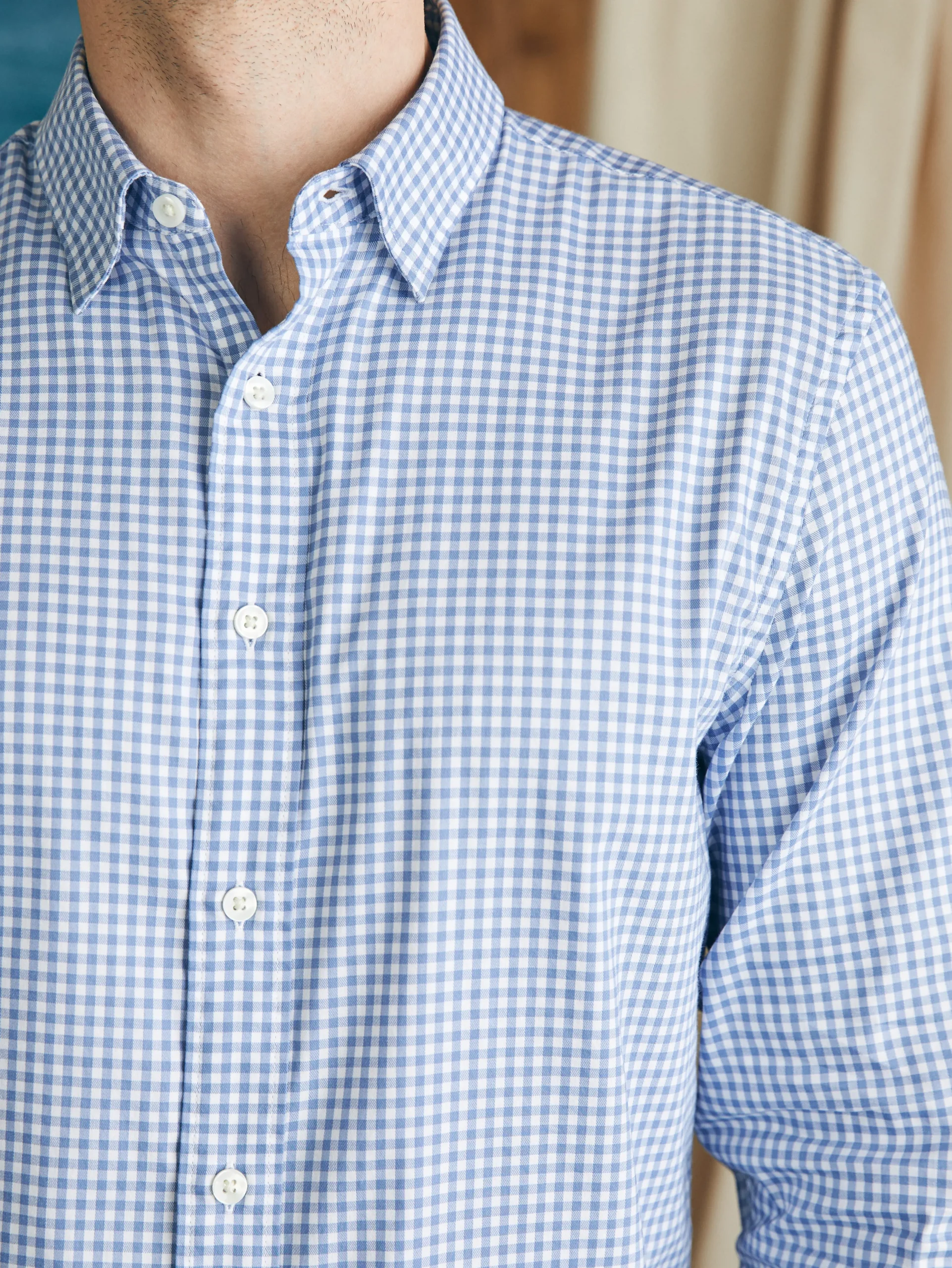Shirts^Faherty Brand Movement™ Shirt (Tall) - Light Blue Gingham