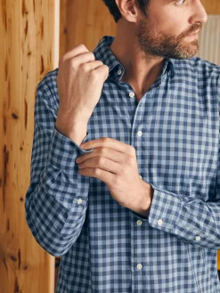 Shirts^Faherty Brand Movement™ Shirt (Tall) - Navy Skies Check